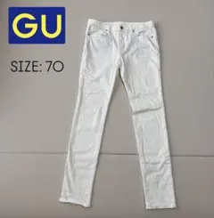 ＊美品【ＧＵ】レディース ホワイトストレッチデニム サイズ70