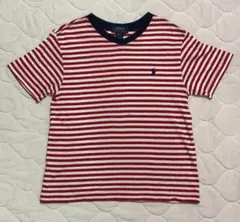 ポロラルフローレン　Ｓサイズ（8）（140/68）　赤ボーダーTシャツ　汚れありのサムネイル