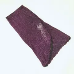 レディース ロングスカート ナイロン フレア ビーズ付き 蝶柄 ウエストゴム