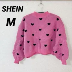 早い者勝ち★ SHEIN 【M】ハート 模様 ニット ピンク カジュアル