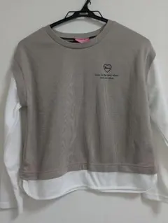 ベージュ 長袖カットソー 150