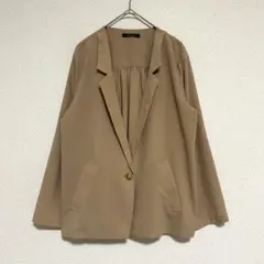 チャオパニック ブラウスジャケット ロールアップ 薄手 羽織 ベージュ Mのサムネイル