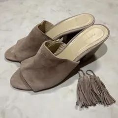 Fabio Rusconi タッセルサンダル pink beige size39