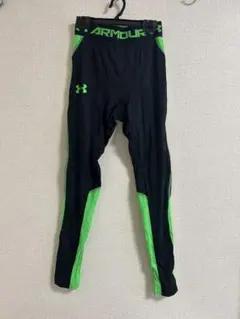 Under Armour タイツ ブラック/グリーン