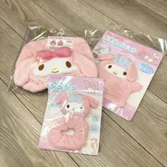 らくらくメルカリ便　マイメロディー　シュシュ　ヘアキャップ　タオルパペット