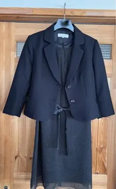 レディースフォーマル　ジャケット&ドット柄ワンピースセット 11AR