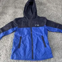 アウトドアフード付きジャケット 青黒