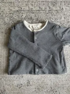 【プチバトー PETIT BATEAU】リバーシブルカーディガン12m/74㎝