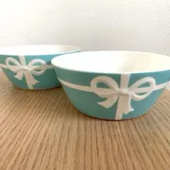 【Tiffany & Co. リボンデザイン ボウル 2個セット】のサムネイル