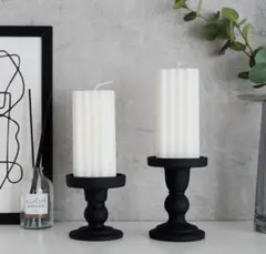 ブラックキャンドルホルダー2個セット