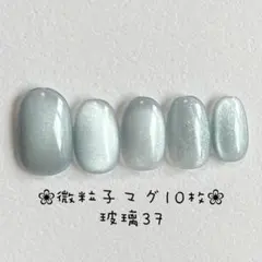 【即購入ok】マグネットネイルチップ　ショートオーバル　ニュアンス　玻璃37