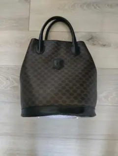 CELINE PARIS バッグ　ハンドバッグ　マカダム　総柄　PVC