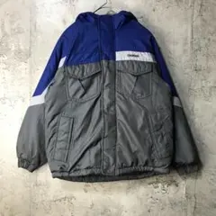 M25古着　ジャケット　ナイロンジャケット　ラグラン　青　グレー　90s Y2K
