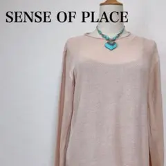 SENSE OF PLACE ニットセーター M ベージュ 透け感