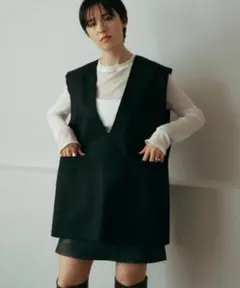 GALLARDAGALANTE NAVY ダブルフェイスベスト