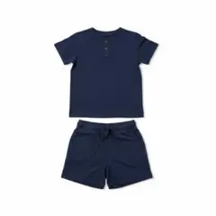 H&M キッズ 男の子 半袖Tシャツ ハーフパンツ 上下セット ネイビー 90