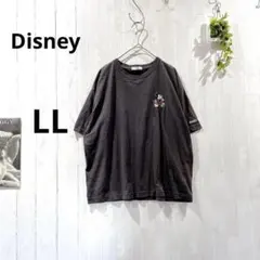 【ディズニー】Disneyミッキー刺繍 半袖Tシャツ オーバーサイズ LL