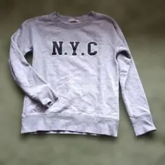 LOWRYS FARM N.Y.Cトレーナー☆小さめ Mサイズ グレー