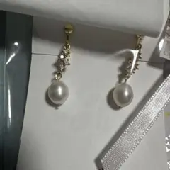 淡水パール イヤリング