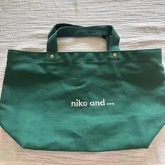 niko and ... グリーン トートバッグ