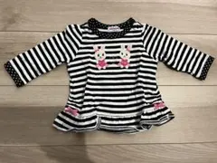 ウサギ刺繍付き長袖カットソー