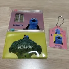 パペットスンスン シークレットスライドポーチ 2種 ミニフォトキーホルダー１種