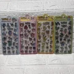 ポケモン フボンボンドロップシール4枚セット硬いタイプ