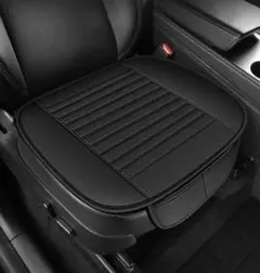 シートカバー　ブラック　車　座席カバー　マット　1枚　PUレザー　ポケット付き