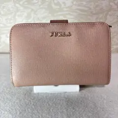 FURLA 二つ折り財布 ピンク レザー