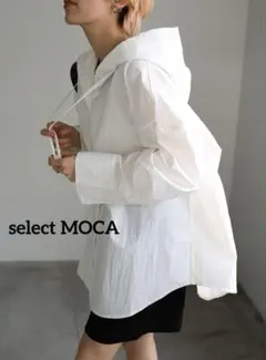 340 美品✨️ select MOCA フード付きナイロンシャツのサムネイル