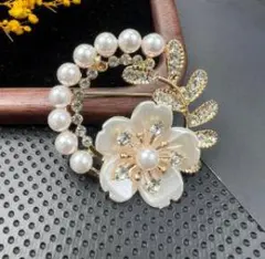 パール ブローチ コサージュ ゴールド 卒業式 入学式 結婚式 同窓会フォーマル