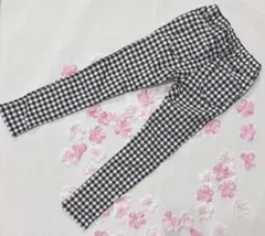 branshes チェック柄ロングパンツ スムース裏起毛 130cm