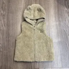 baby GAP フード付きベージュボアベスト 12-18ヶ月