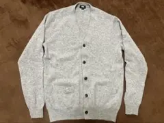 【美品】UNIQLO プレミアムラムVネックカーディガン グレー　ニット