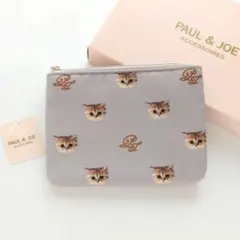 ポール＆ジョー　ティッシュポーチ　ヌネット　グレージュ　猫　キジトラ　catのサムネイル