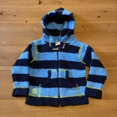 カシウェア キッズ モコモコボーダーパーカー 12-24months