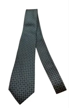 【中古品】Calvin Klein ブラック チェック柄 ネクタイ　美品のサムネイル