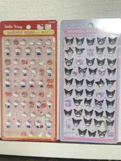 【国内正規品】ハローキティ　クロミ　 ボンボンドロップシール　ミニ2枚セット