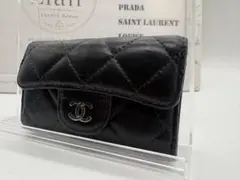 CHANEL マトラッセ エナメル キーケース ブラック - メルカリ