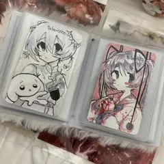 萌え絵　　2枚セット　バラ売り◯ 名刺サイズ