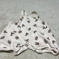 クマ柄ロンパース 95cm未満 アイボリー