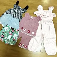 美品 90cm 女の子 春夏 セットアップ ズボン 等 5点セット
