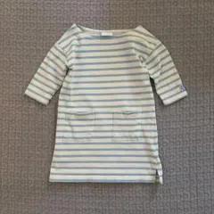 ORLIVAL ボーダー ワンピース チュニック 6 水色のサムネイル