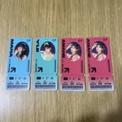 FRUITS ZIPPER チケット風ステッカー 4枚セット