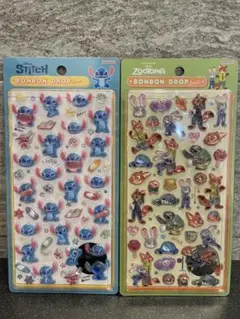 ボンボンドロップシール　ズートピア　スティッチ　正規品