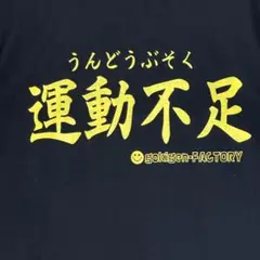 【ンダホ着用】新品 面白 運動不足 不健康Tシャツ ブラック 飲み会T M 黒