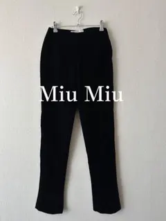 miumiuミュウミュウ黒ショートパンツ カプリパンツ36XSクリーニング済