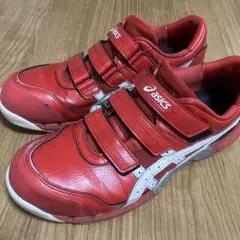 アシックス 安全靴 レッド/ブルー cp305 限定カラー - メルカリ