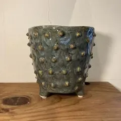 青緑色 植木鉢　インテリア