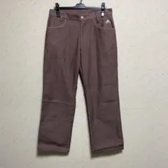 【adidas】アディダス　ゴルフロングパンツ　ブラウン　ワインレッド　W82